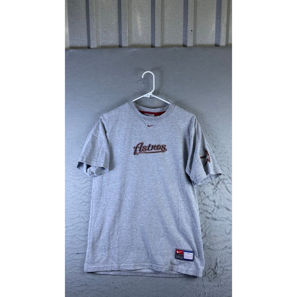 Nike T-Shirt Mens Small Gray Excellent Houston Astros MLB Baseball Tee
